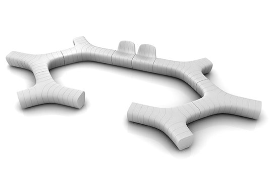 PLUST Collection Modular Bench Jetlag, Indoor/Outdoor, 420 mm