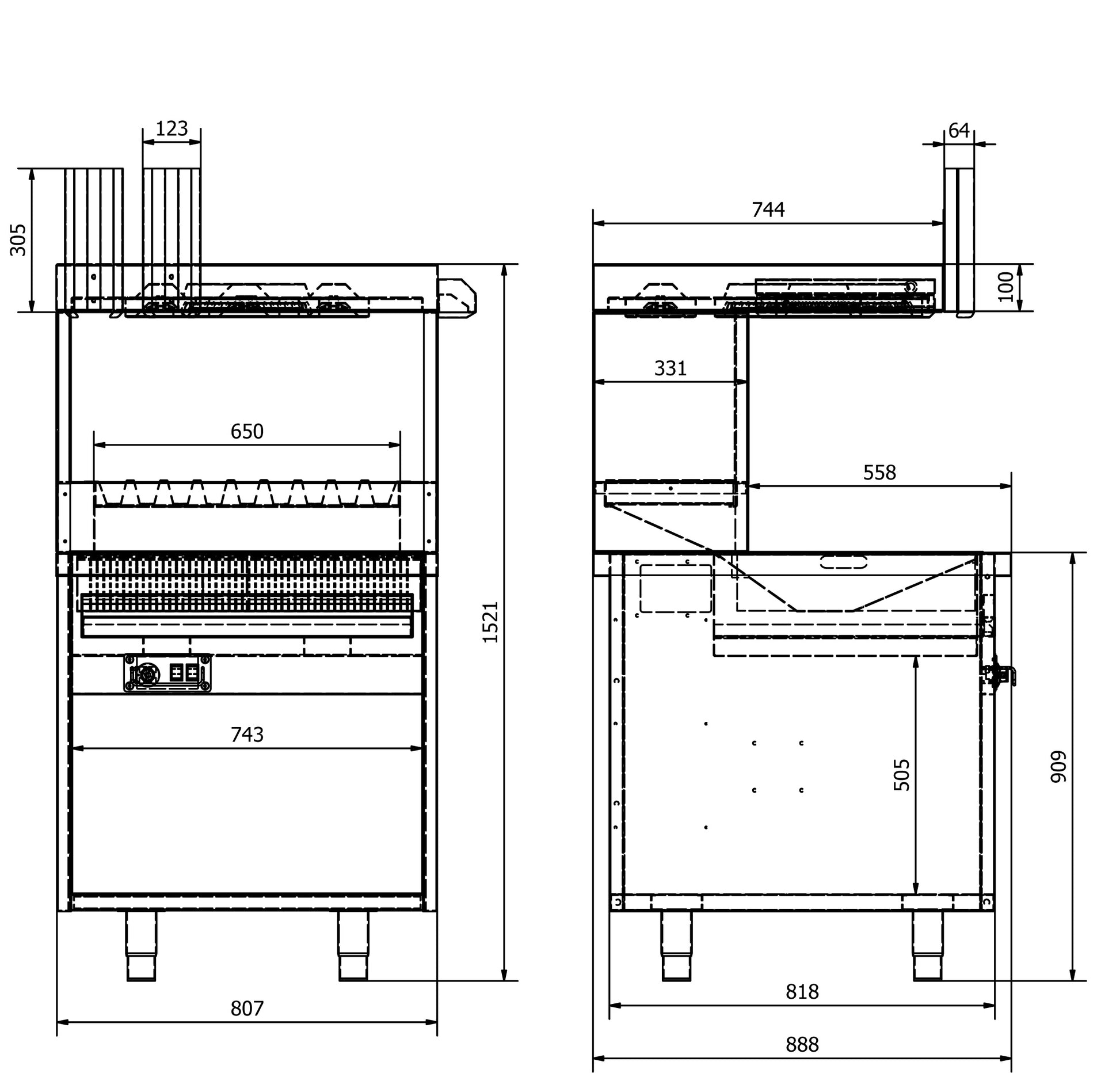 Vitrum Fry dump station