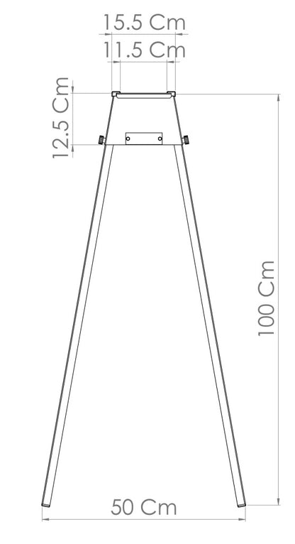 Charcoal Channel Grill for Skewers, 150 cm