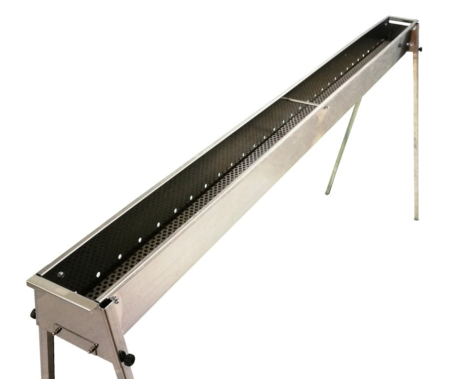 Charcoal Channel Grill for Skewers, 2000 mm
