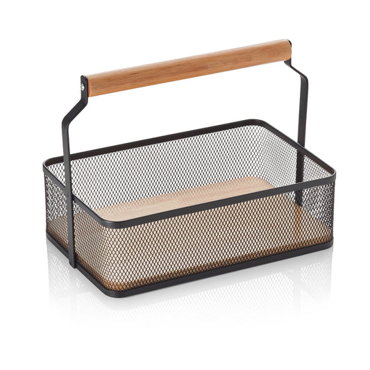 Was Basket with Handle, Black, 235 x 156 mm