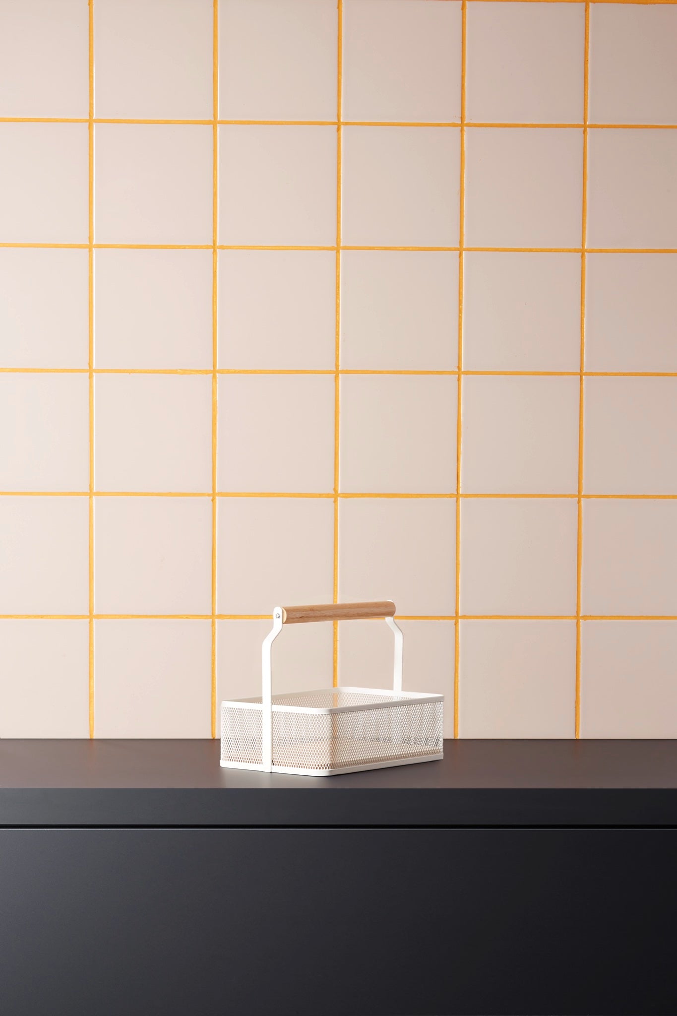 Was Basket with Handle, White, 235 x 156 mm