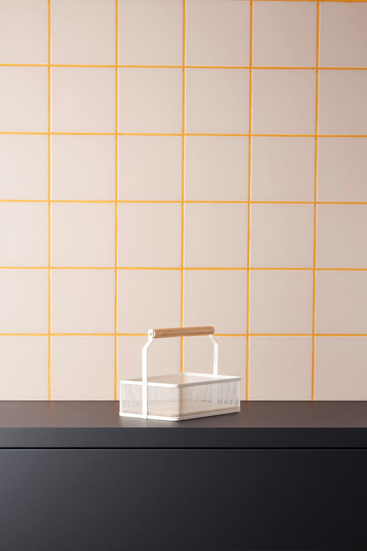 Was Basket with Handle, White, 235 x 156 mm