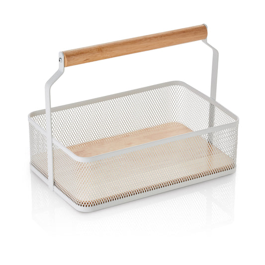 Was Basket with Handle, White, 235 x 156 mm