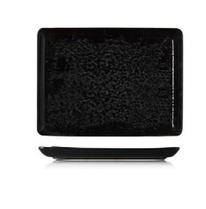 Vida Night Flat Plate, 270×200 mm, Black Porcelain
