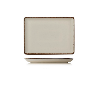 Smilla Sand Flat Plate, Porcelain, 230x170 mm