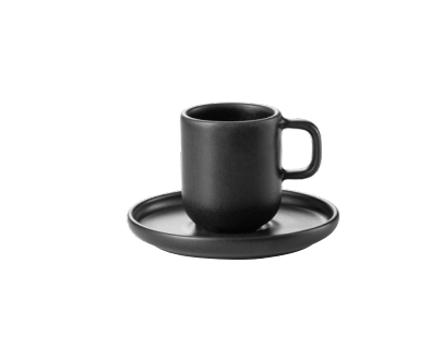 One Midnight Espresso Cup & Saucer, 90 mL, 6 pcs