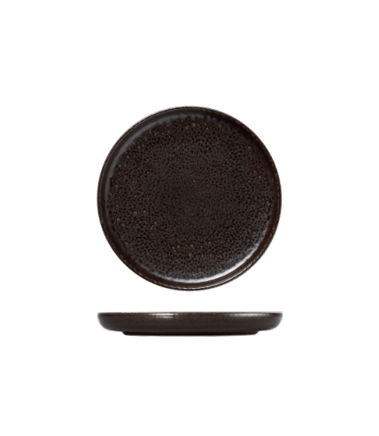 Flat Plate Metallic Brown, Ø220mm, Stoneware