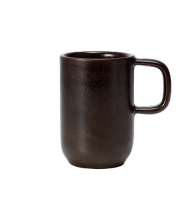 One Metallic Brown Porcelain Mug, 0.37 L, 6 pcs