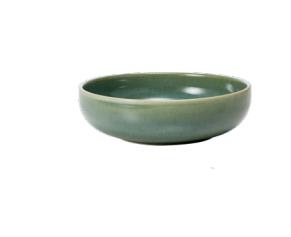 One Myrtle Green Stoneware Bowl, 160mm, 0.35 L