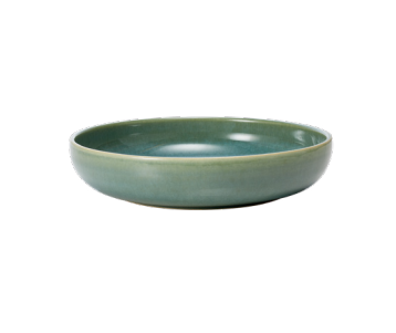 One Myrtle Green Stoneware Bowl, 220mm