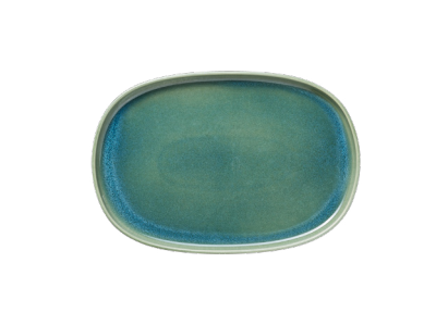Myrtle Green Stoneware Platter, 330x230mm