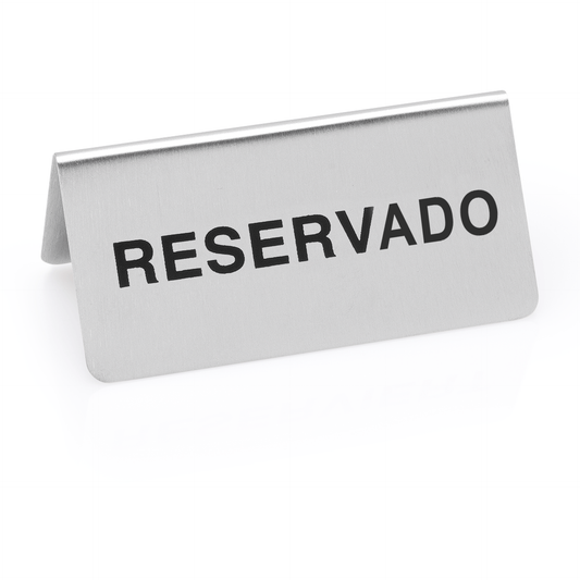 Was "Reservado" Table Sign Set, Set of 12