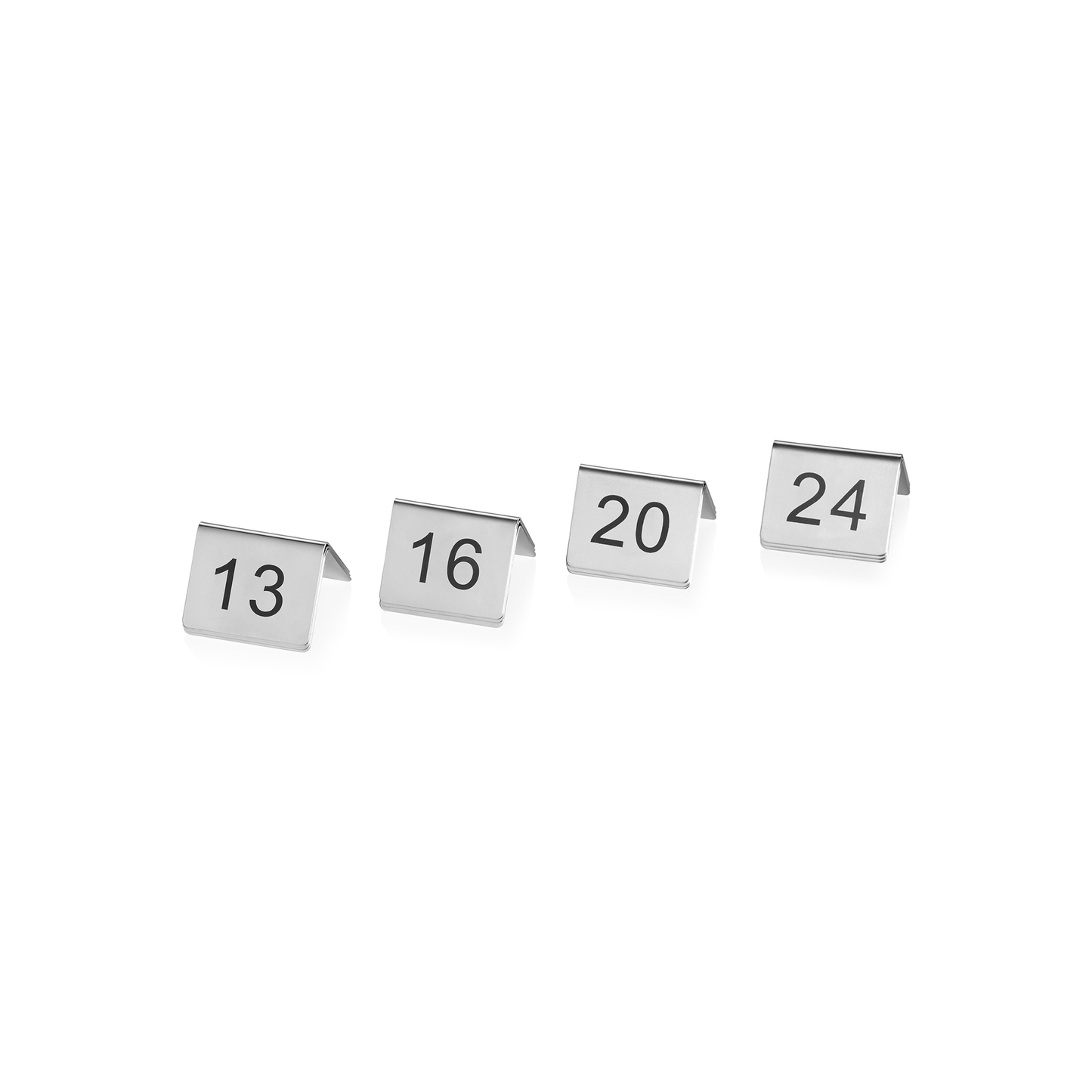 Was Table Number Signs 13–24, Set of 12, Stainless Steel