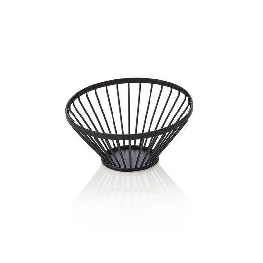 Was Buffet Basket, Powder-Coated Metal, Black, Ø150 mm