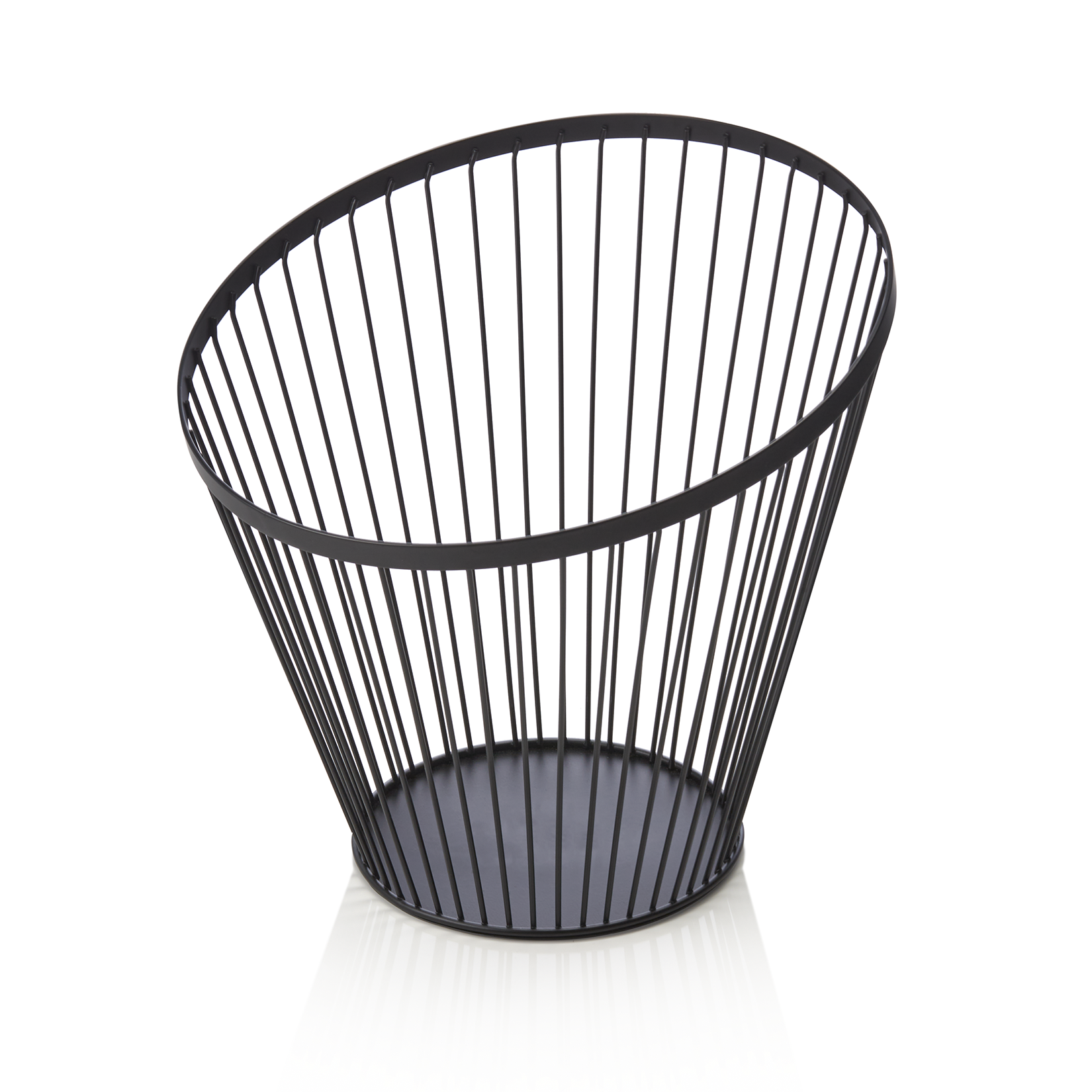 Was Buffet Basket, Powder-Coated Metal, Black, Ø280 mm