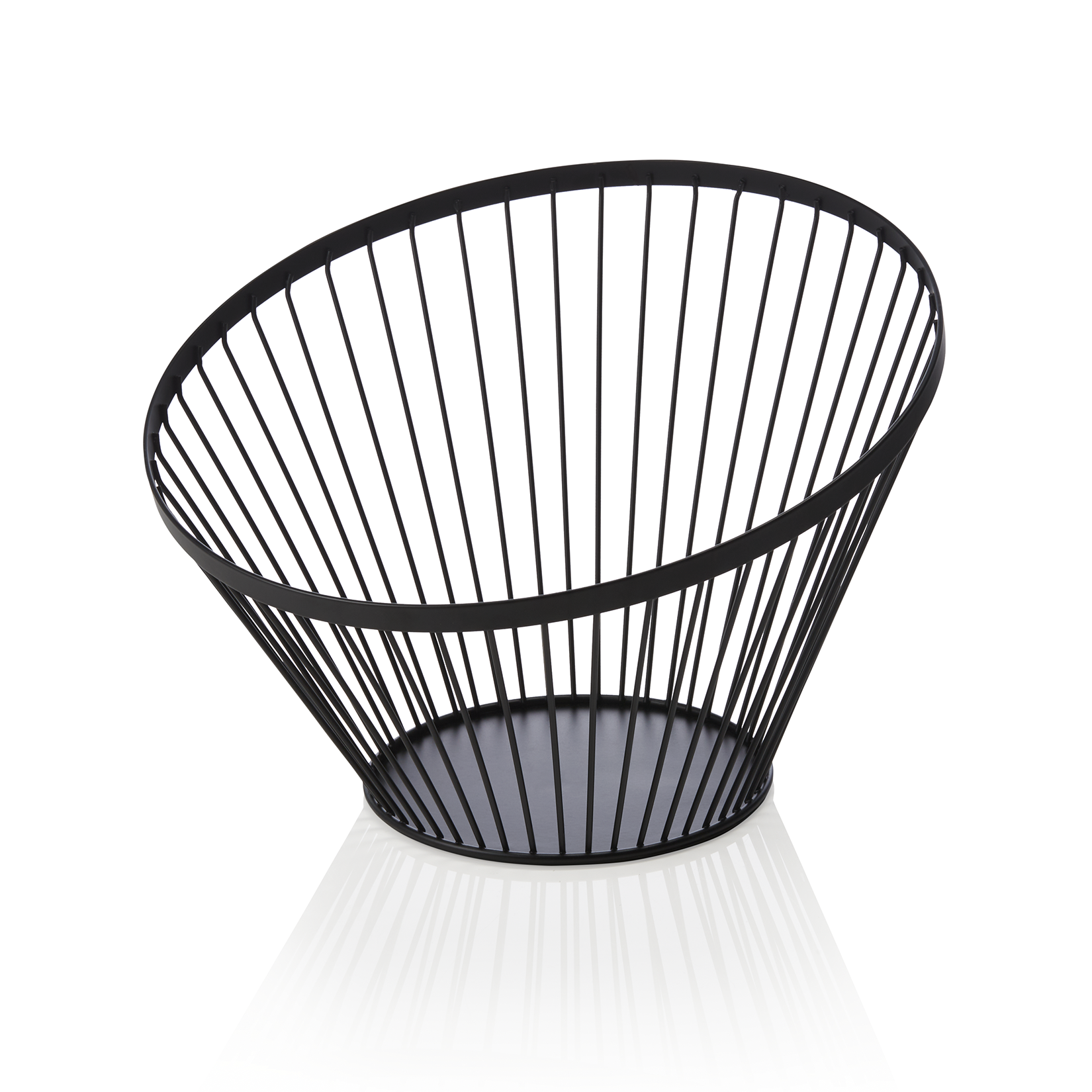 Was Buffet Basket, Powder-Coated Metal, Black, Ø300 mm