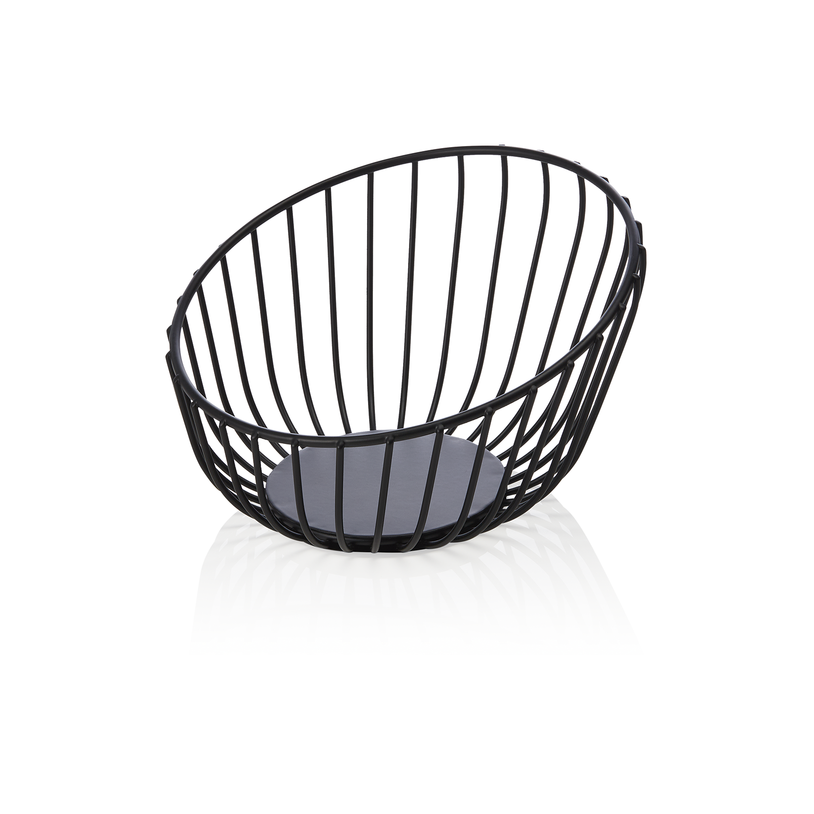 Was Buffet Basket, Powder-Coated Metal, Black, Ø160 mm