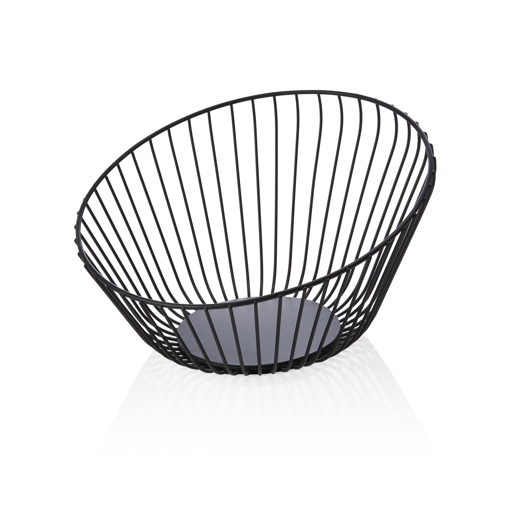 Was Buffet Basket, Powder-Coated Metal, Black, Ø250 mm
