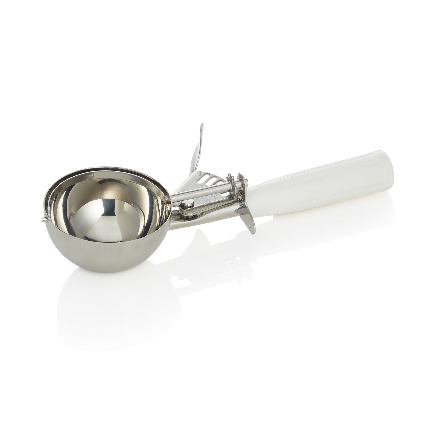 Was Ice Cream Scoop, White Handle, Ø76 mm
