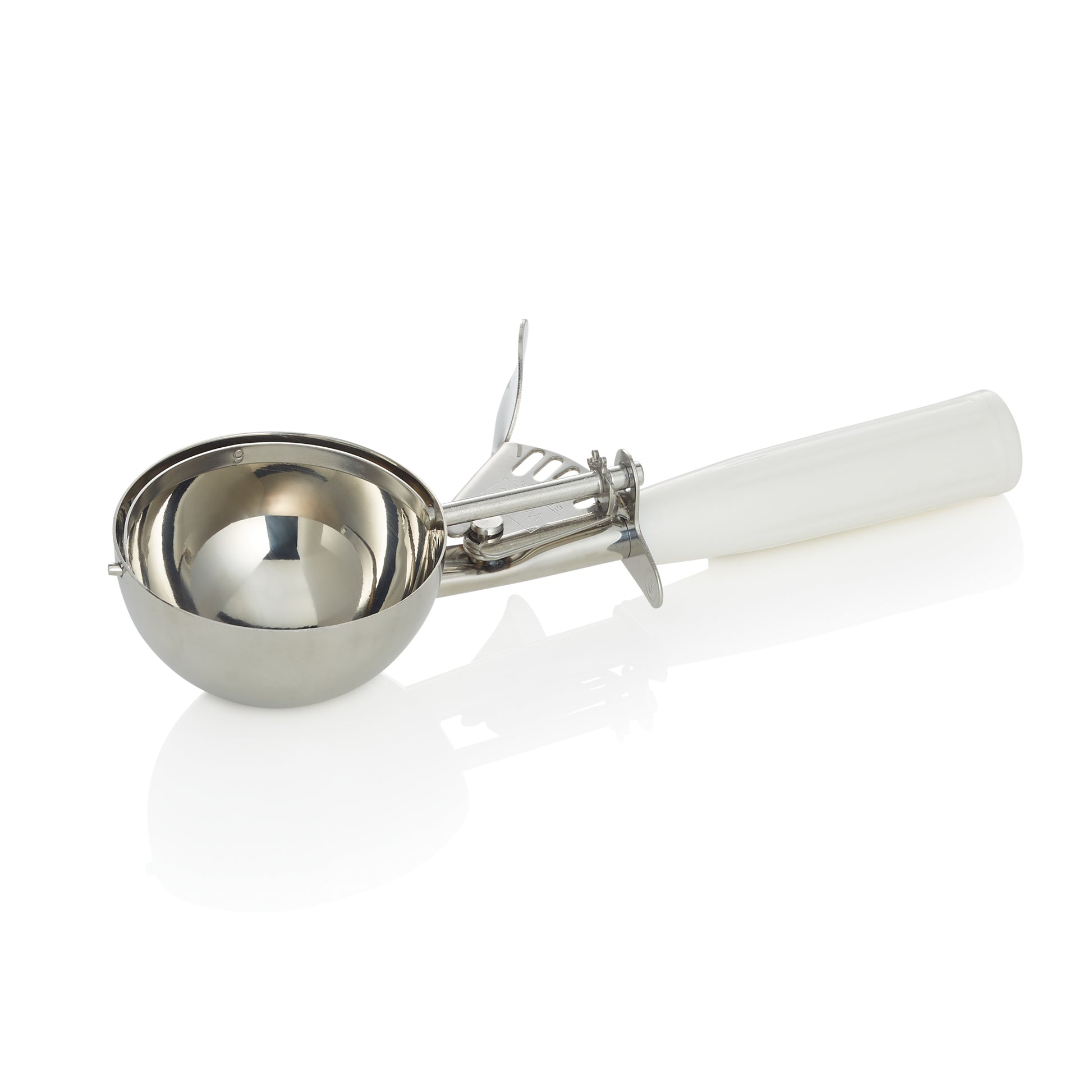 Was Ice Cream Scoop, White Handle, Ø76 mm