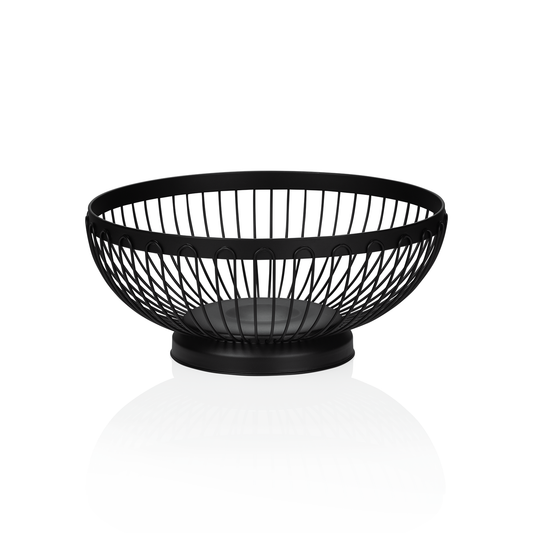 Was Footed Table Basket, Black, Ø210 mm