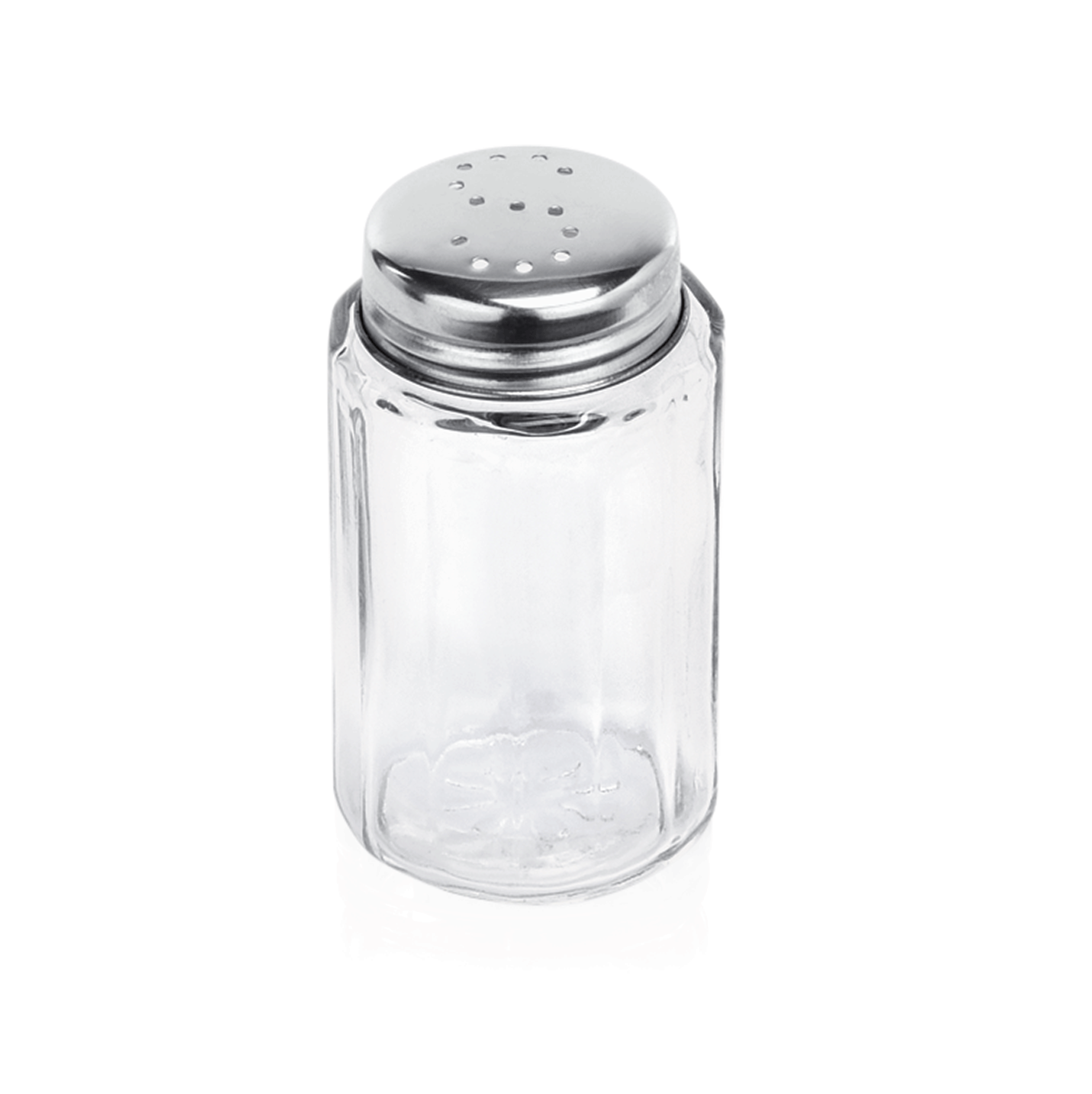 Was Salt Shaker Set, Glass and Stainless Steel, Set of 12