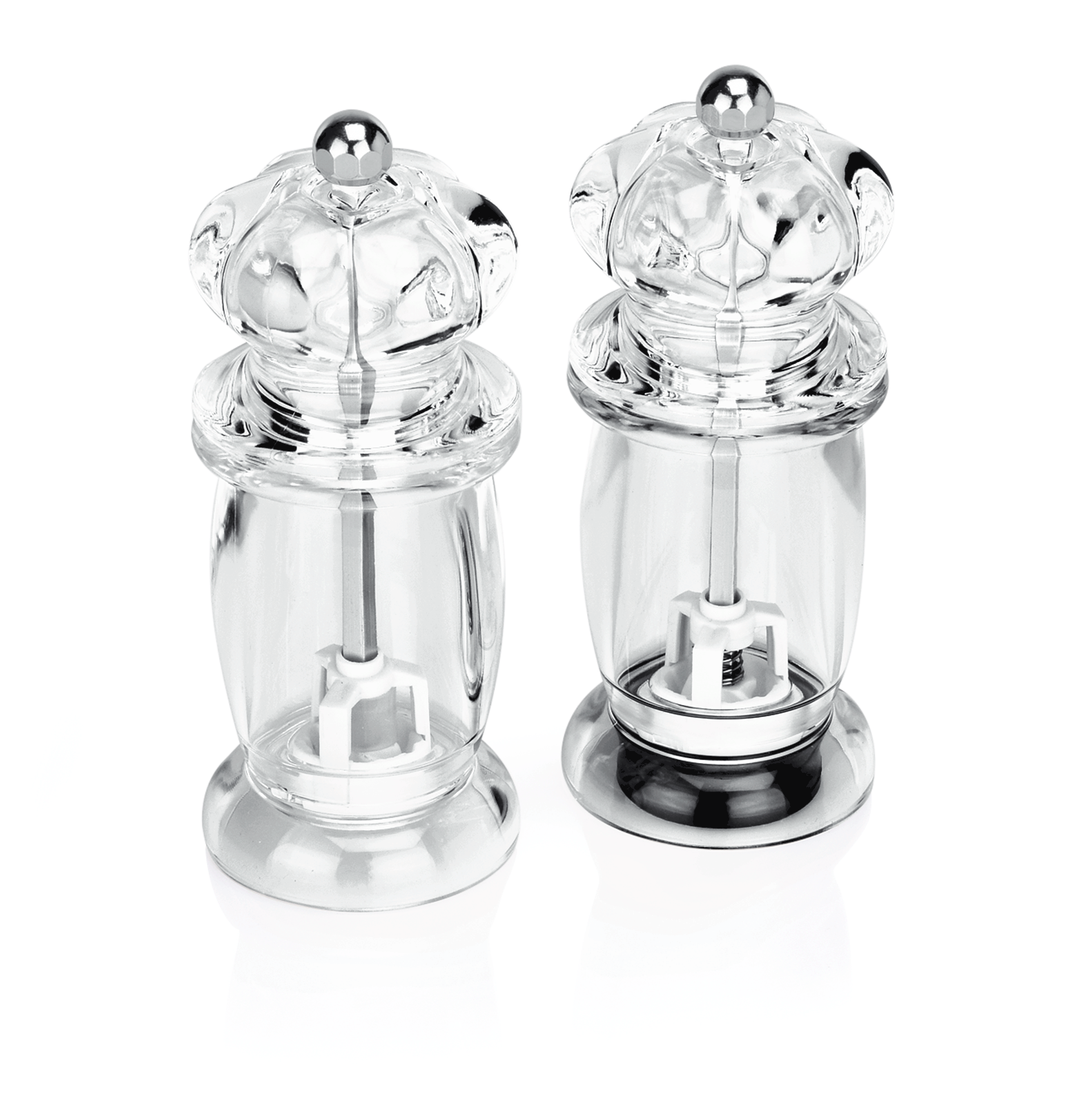 Was Salt & Pepper Mill Set, Acrylic & Ceramic, 142 mm