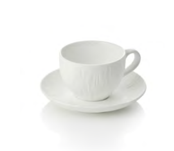 Maya Shiro Cappuccino Cup & Saucer, 200 ml, 4 pcs