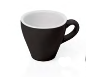 Black Espresso Cup, 90 ml, Set of 6
