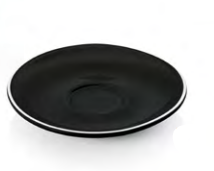 Italia Black Saucer, 120 mm, Set of 6