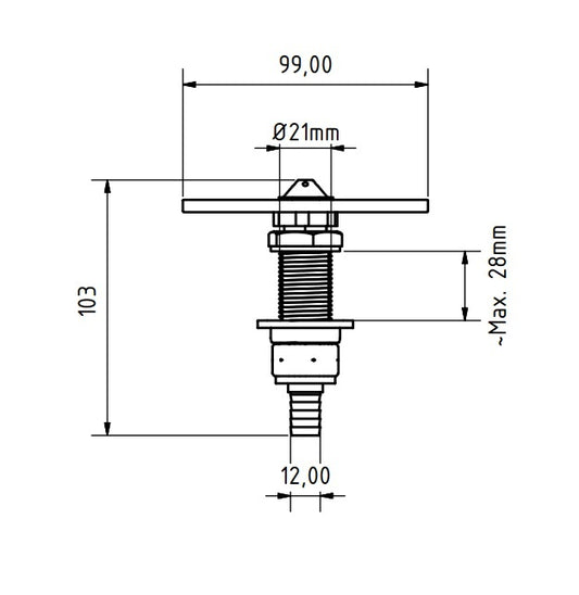 Glass Rinsing System, Plastic Drip Tray, 4 bar