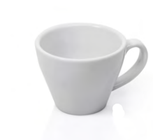 White Espresso Cups, 180 ml, Set of 6