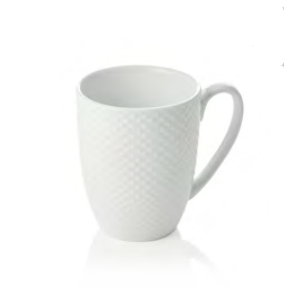 Italia White Porcelain Mug Set, 300 ml, 4 pcs