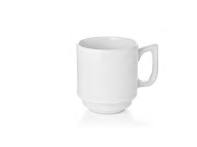 White Porcelain Mug Set, 250 ml, Ø80 mm, 6 pcs