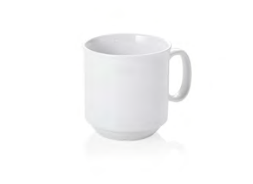 Italia White Porcelain Mug Set, 300 ml, 6 pcs