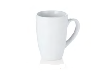 White Porcelain Mug Set, 450 ml, 80 mm, 6 pcs