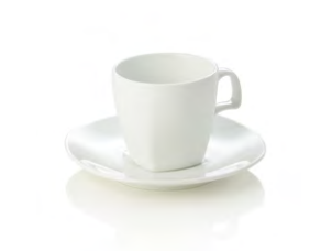 Cappuccino Cup & Saucer Set, 180 ml, 4 pcs, White