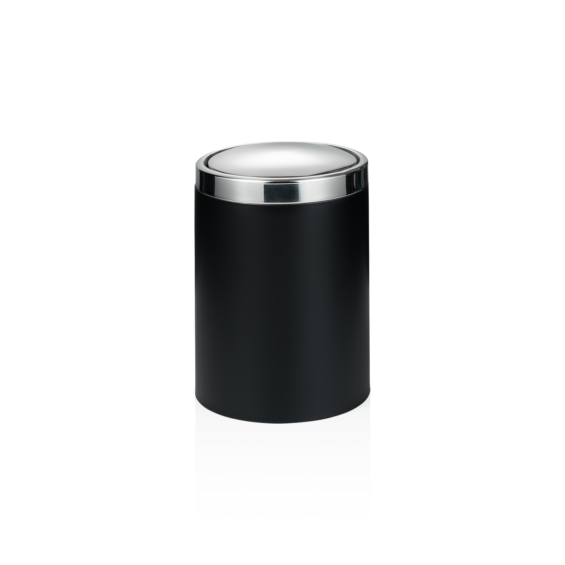 Was Waste Bin with Swing Lid, Ø180 mm, 5 L, Black