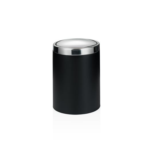 Was Waste Bin with Swing Lid, Ø180 mm, 5 L, Black
