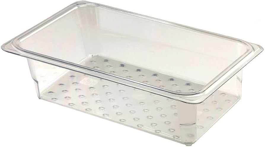 GN 1/3 Polycarbonate Colander Pan, Clear, -40/99°C
