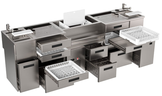 Boulevardier Bar Module, 2-Person, 2740 mm