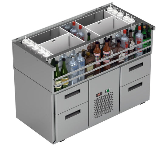 Bar Module, Ice Well & 4 Freezer Drawers, 1260 mm