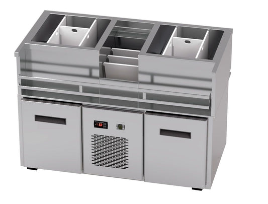 Modular Bar Station, 2 Ice Wells, 2 Freezer Drawers