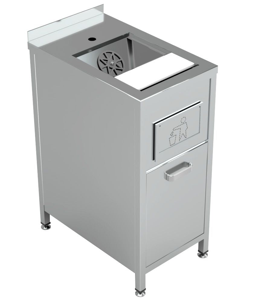 Bar Sink Module, 400×650×900 mm, Glass Rinser