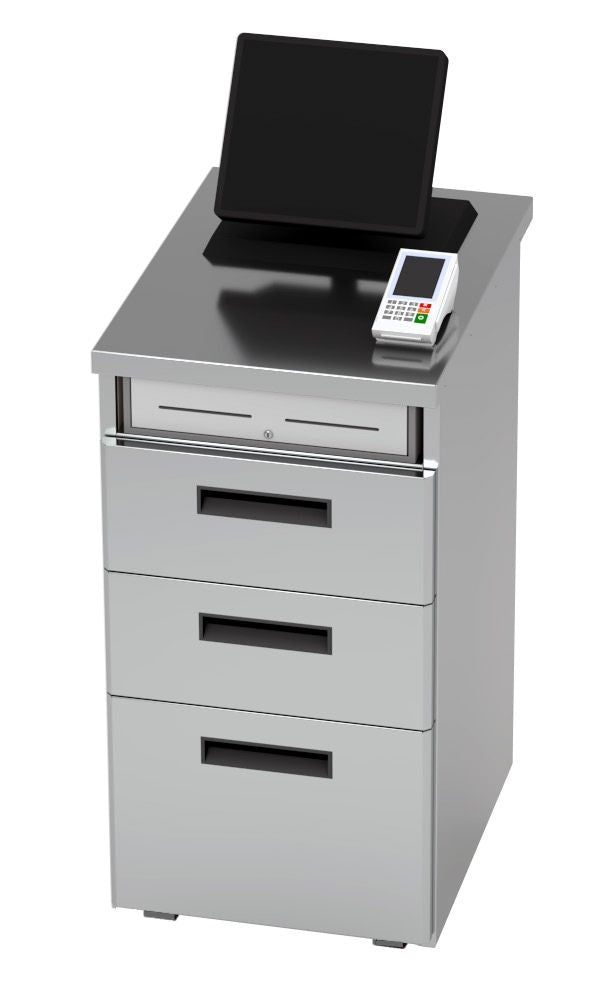 Cashier Bar Module, 3 Drawers, 480×650×900 mm