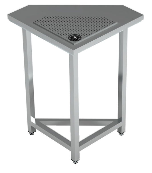 Bar Corner Module, Stainless Steel, 650×650×900 mm