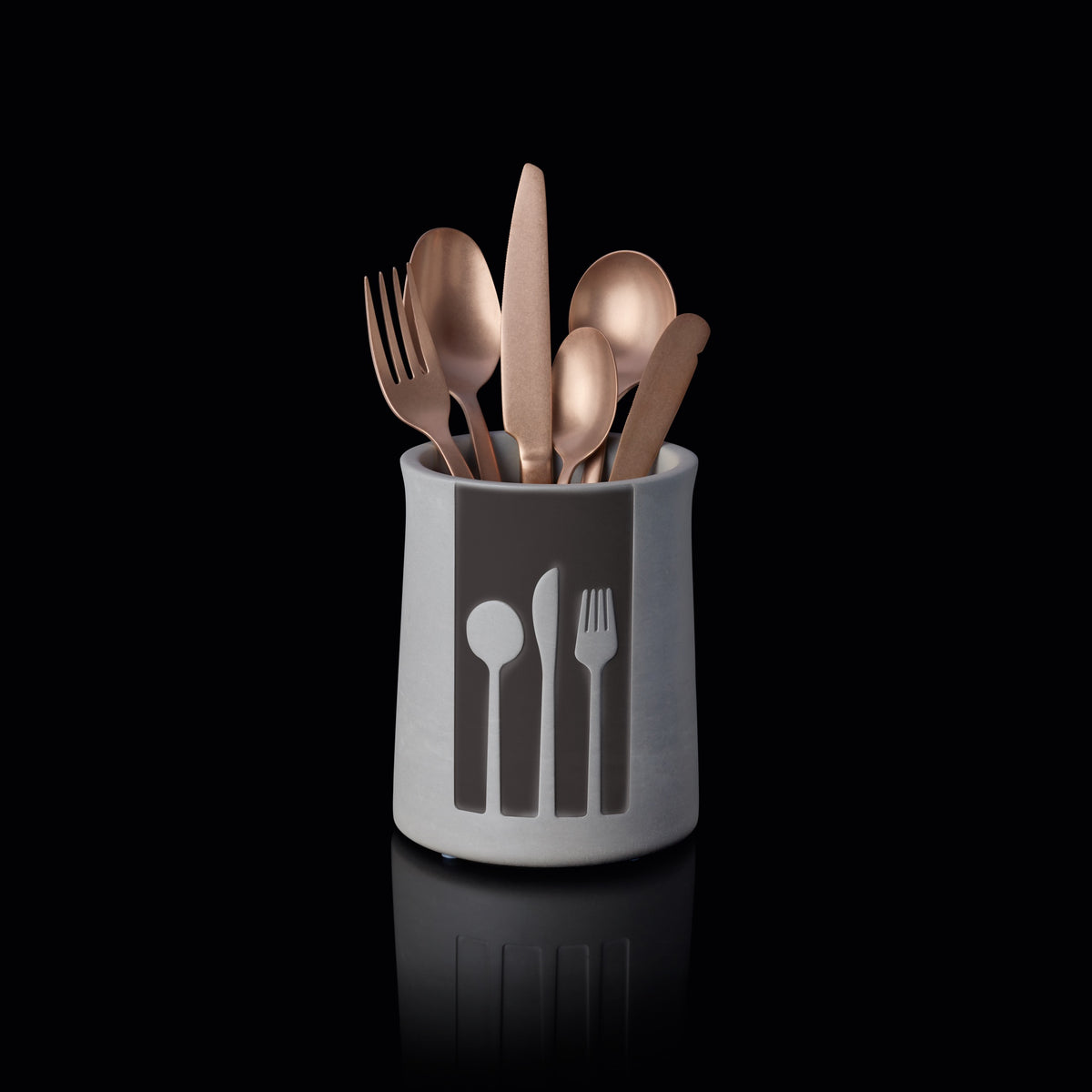 Was Cutlery Holder Nero, Ø110 mm