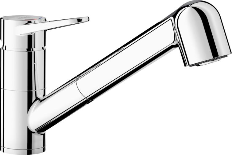 Wega II Kitchen Mixer Tap, Pull-Out Spray, Chrome