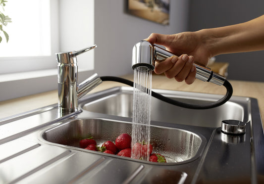 Wega II Kitchen Mixer Tap, Pull-Out Spray, Chrome